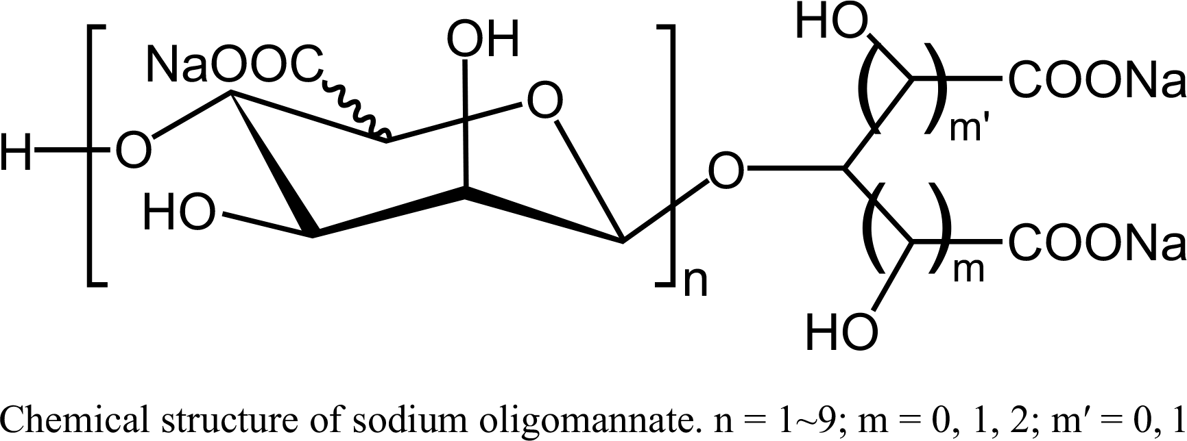 Chemical structure of sodium oligomannate.